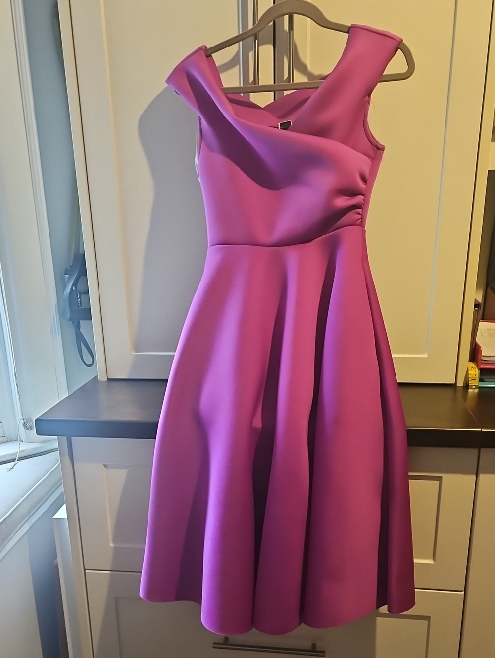 bloom Magenta One-Shoulder Fit & Flare Dress